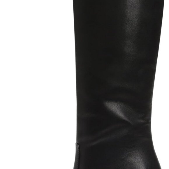 Women's Black Knee High Boots 2025 Chunky Block Heel Square Toe - Picture 1 of 6